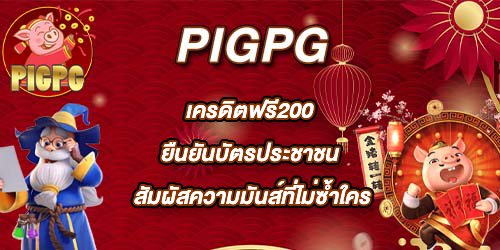 PIGPG เครดิตฟรี200ยืนยันบัตรประชาชน